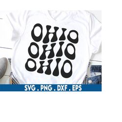Ohio State SVG, Travel States Tourist Place, United States of America Svg, America Family Matching Vacation, Svg Png Dxf