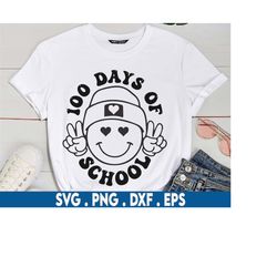 100 Days of School SVG PNG PDF, 100 Days Shirt Svg, School Svg, 100 Days Brighter Svg, Back To School Svg, Teacher Appre