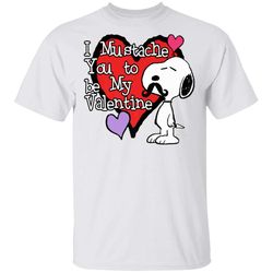 Peanuts Snoopy I Mustache You to be My Valentine T-Shirt