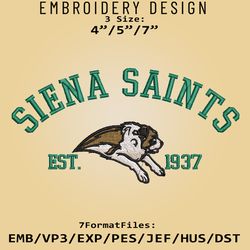 Siena Saints embroidery design, NCAA Logo Embroidery Files, NCAA Siena Saints, Machine Embroidery