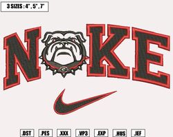 Nike x Georgia Bulldogs Mascot Embroidery Designs, Machine Embroidery Files, NCAA Embroidery Files