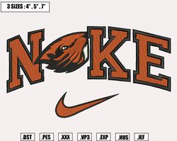 Nike x Oregon State Beavers Embroidery Designs, Machine Embroidery Files, NCAA Embroidery Files