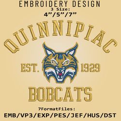 Quinnipiac Bobcats embroidery design, NCAA Logo Embroidery Files, NCAA Quinnipiac Bobcats, Machine Embroidery Pattern