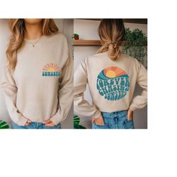 Forever Chasing Sunsets Svg Png, Retro Summer Quote Svg, Aesthetic Summer Beach Svg, Summer Saying Svg, Wavy Letters Svg