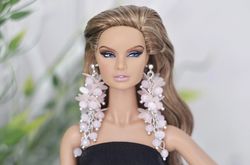 Dolls jewelry earrings for Nu face Barbie Poppy Parker
