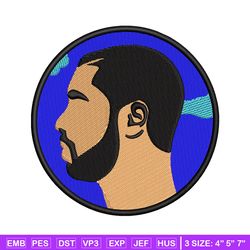 Drake circle embroidery design, Drake embroidery, Embroidery file, Embroidery shirt, Emb design,Digital download