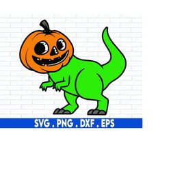 Halloween Dinosaur SVG, Kids Halloween SVG, Pumpkin SVG, Dino Svg, Moon Svg, Popular Png, Svg File for Cricut, Sublimati
