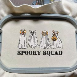 Retro Ghost Spooky Embroidery File, Ghost Dog Embroidery File, Spooky Halloween Embroidery Design, Embroidery Files
