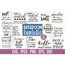 Bathroom Decor Sign Bundle Svg - Diy Bathroom Sign Svg - Bathroom Svg Cut File - Cricut File - Instant Download - Funny