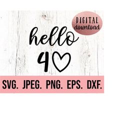 Hello 40 SVG - 40th Birthday svg - 40th Birthday Design - Forty SVG - Hello Forty Shirt - Digital Download - 40th Birthd