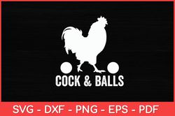 Cock & Balls - Rooster Farm Animal Subtle Innuendo Pun Party Svg Design