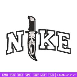 nike x knife embroidery design, horror embroidery, nike design, embroidery shirt, embroidery file, digital download