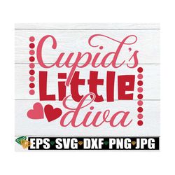 Cupid's Little Diva, Valentine's Day svg, Little Diva svg, Cupid's Diva svg, Cute Valentine's Day svg, Printable Vector