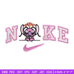 Nike x pink stitch embroidery design, Stitch embroidery, Nike design, Embroidery file,Embroidery shirt, Digital download