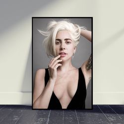 Lady GaGa Music Poster Wall Art, Living Room Decor, Home Decor, Art Poster For Gift, Posters Print