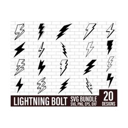 Lightning svg Bundle, Lightning Bolt svg, Flash svg, Lightning Clipart, lightning strike svg, flash svg, lightning cut f