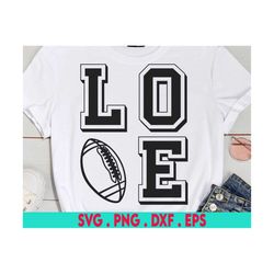 Football Love Svg, Football Svg, Love Football, Football Shirt Svg, Football Mom Svg, Game Day, Cheer Svg Files for Cric