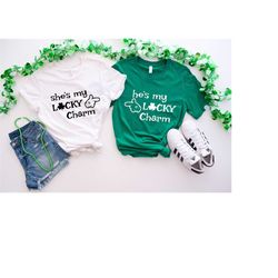 St Patricks Day Matching shirt, Couple St Patrick's Day Shirt, She's My Lucky Charm Sweat, Womens St Patty's T-shirt