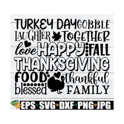 Thanksgiving Subway Art, Fall Subway Art, Fall SVG, Thanksgiving SVG, Thanksgiving Decor, Cute Thanksgiving, Subway Art,