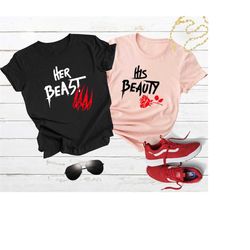 Beauty and Beast Disney Couple Shirts, His Beauty and Her Beast Shirts, Beauty and Beast Shirts, Matching Couple shirt,