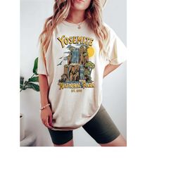 Yosemite National Park Shirt, Retro Comfort Colors TShirt, Boho Vintage Graphic Tee, California Adventure Hiking T Shirt