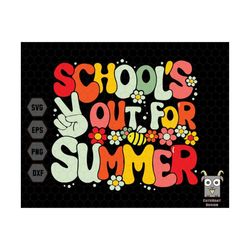 Schools Out For Summer Svg, Peace Out School Svg, Happy Last Day Of School Svg, End Of the School Year Svg, Teacher Summ