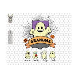 Personalized Grandma Png, Halloween Shirt For Grandma, Spooky Season Png, Ghost Cute, Halloween Mom, Retro Halloween, Gr