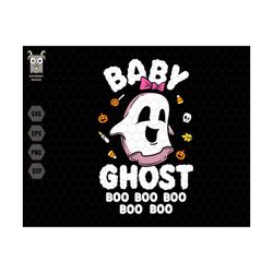 Baby Ghost Boo Svg, Ghost Cute Svg, Trick or Treat, Trendy Halloween, Halloween Costume, Instant Download, Pumpkin Spook