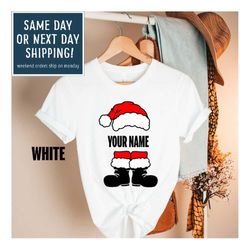 personalized christmas gift, customized santa gift shirt, your family name shirt, christmas family gift, christmas famil