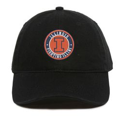 NCAA Illinois Fighting Illini Embroidered Baseball Cap, NCAA Logo Embroidered Hat, Illinois Fighting Illini Football Cap