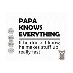 Papa Knows Everything Svg, Funny Grandpa Svg, Pawpaw Grandpa Gift, Papa Svg, Fathers Day Svg, Grandfather Svg, Dad Svg,
