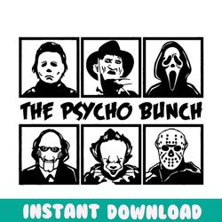 The Psycho Bunch png, Horror Characters PNG, Horror Friends png, Horror Halloween, Halloween PNG, Friends Character Hor