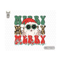 Merry Christmas Png, Santa Claus Png, Christmas Sublimation Png, Trendy Christmas Png, Holiday Png, Winter Png, Christma