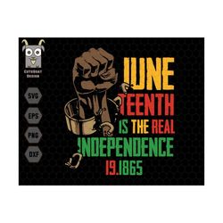 Juneteenth Is The Real Independence Day 1865 Svg, Black History Svg, Juneteenth 1865 Svg, Juneteenth Shirt Svg, Free-ish