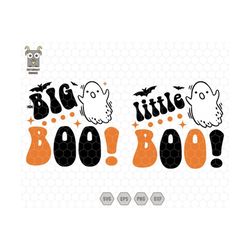 Big Boo And Little Boo Svg, Halloween Couple Svg, Halloween Sibling Svg, Sibling Shirt, Trendy Halloween Svg, Cute Ghost