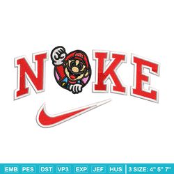 Mario swoosh embroidery design, Mario embroidery, Embroidery file, Embroidery shirt, Nike design,Digital download