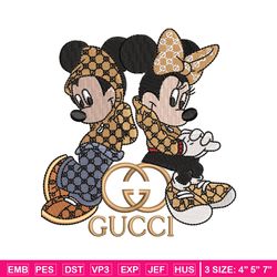 Mickey couple gucci embroidery design,Mickey embroidery, Embroidery file, Embroidery shirt, Emb design, Digital download