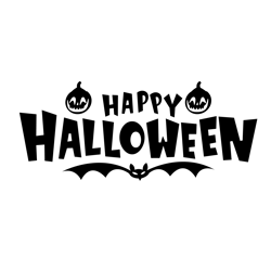 Happy halloween logo Png, Halloween Png, Halloween silhouettes, Happy Halloween Png, Pumpkins Png, Ghost Png, Png file
