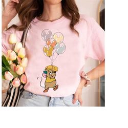 Disney Cinderella Gus Love Cheese with Mickey Balloon Shirt, Cute Gus Shirt, Mickey Ears Birthday Shirt, Disneyland Fami
