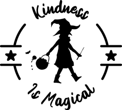 Kindness is magical Png, Halloween Png, Halloween silhouettes, Happy Halloween Png, Pumpkins Png, Ghost Png, Png file