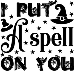 I put a spell on you Png, Halloween Png, Hocus pocus Png, Happy Halloween Png, Pumpkins Png, Ghost Png, Png file