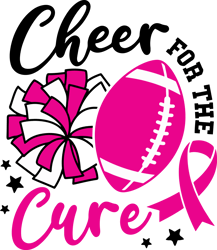 cheer for the cure football svg, breast cancer awareness svg, breast cancer svg, breast cancer football digital download