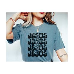 Jesus Svg Png, Distressed Jesus Sublimation Printable Shirt Design, Church Svg, Grunge Scripture Svg, Cut, Cricut, Silho