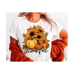 thankful png, thanksgiving png for sublimation print shirt design, fall png, autumn png, illustration graphics digital f