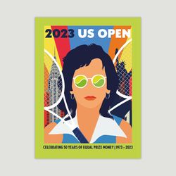 Us Open 2023 Theme Art Celebrates 50 Years of Equal Poster, No Framed, Gift.jpg