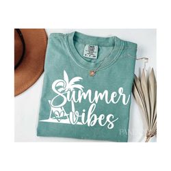 Summer Vibes Svg Png, Summer Shirt Design, Funny Summer Svg Quotes Cut, Cricut, Silhouette Eps Dxf Pdf, Sun Sand Sea Svg