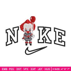 Nike pennywise embroidery design, Horror embroidery, Nike design, Embroidery shirt, Embroidery file, Digital download