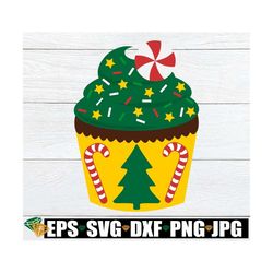 Christmas Cupcake. Christmas svg. Elementary School Christmas Clipart, Christmas Dessert Clipart, Christmas png, Christm