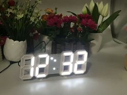 3d led digital wall desk alarm clock
