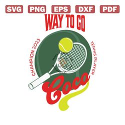 Way To Go Coco Gauff SVG Tennis Player SVG Download